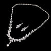 Cubic Zirconia Stud and Necklace Set with 44 cm Chain in Multiple Colors - Image 3