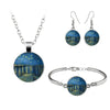Van Gogh Painting Jewelry Sets The Starry Night Glass Dome Earrings Necklace Bracelets For Women Vintage Jewellery - Image 7
