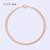 15 Style Choose Women Men Girl Rose Gold Color Curb/Weaving Bracelets Chains Jewelry 18cm-23cm - Image 7