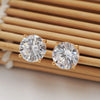 Jewelry Single Round Clear CZ Stud Earrings for Women Gold Plated Cubic Zircon - Image 6