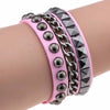 Multilayers Rock Spikes Rivet Chains Gothic Punk Wide Cuff Leather Bracelet Bangle Men Bracelets Jewelry pulseiras - Image 6