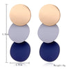 Unique Elegant Round Metal Earrings for Women Geometric Alloy Statement Ear Jewelry Gift 3 Colors - Image 4