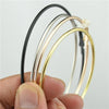 Large Circle Clip-On Earrings with Metallic Finish - Image 33