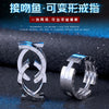 Unique Deformation Kissing Fish Ring for Men Stainless Steel Engraved Forever Rings Male Wedding Band BR - Image 3