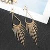 Statement Non Pierced Clip On Earrings Metal Geometric Tassel Earrings For Women Earrings Modern Jewelry - Image 4