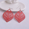 2 Pairs Summer Style Fan Earring Black White Yellow Purple Copper Filigree Big Dangle Earrings for Woman - Image 11