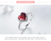 Modian 100% Real 925 Sterling Silver Red Heart Ring 5A CZ Zirconia Wedding Jewelry brand Engagement Hearts Rings for Women Gift