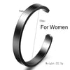 Couple Bracelet For Women and Men Stainless Steel Cuff Bangle Jewelry Black - Image 6