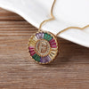Rainbow Micro Pave CZ Cubic Zirconia A-Z Initials Letter Pendant Necklaces For Women Family Jewelry Gift - Image 4
