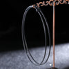 Four-color Classic Stainless Steel Hyperbole Large Hoop Earrings For Women Big Smooth Circle Loop Earrings Size 30-100mm - Image 10