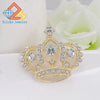 Female Crown Brooch Simulated Crystal White K Engagement Wedding Brooch for Women - Image 1