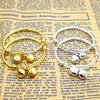 2PCS baby bell adjustable bracelet bracelet plated silver plated gold Kid Baby Boy Girls Bracelet jewelry Birthday Gift - Image 1