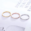 1.5mm Wide workmanship Zircon Ring For Women Titanium Steel Gifts for Lovers Jewelry Wedding Ring - Image 2