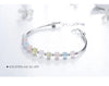 Modian 925 Sterling Silver Colorful Beads Crystal Charms Bracelet New Luxury Bangle Chain For Women Party Jewelry