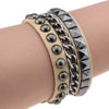 Multilayers Rock Spikes Rivet Chains Gothic Punk Wide Cuff Leather Bracelet Bangle Men Bracelets Jewelry pulseiras - Image 19