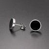 Stainless steel Stud Earrings Vintage Round Shape Drop Oil for Men Women Unisex Party Ear Jewelry Gift - Image 4