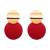 Unique Elegant Round Metal Earrings for Women Geometric Alloy Statement Ear Jewelry Gift 3 Colors - Image 9
