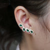 Bling Green Cz Stone Long Ear Climber Stud Earring For Women Romantic Wedding Gift Teardrop Cubic Zirconia Jewelry - Image 6