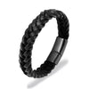 Stainless Steel Chain Leather Bracelet Men Vintage Simple Male Braid Jewelry for women - Image 9