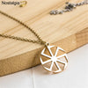 Nostalgia Slavic Kolovrat Pendant Wheel Amulet Pagan Wicca Jewelry Necklace Russian Talisman - Image 6