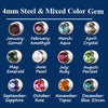12-Pair Stainless Steel Piercing Stud Set with 3 mm or 4 mm Stone Options - Image 8