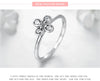 Modian Lucky Flower Clover Trendy Ring 100% 925 Sterling Silver Charm Clear CZ Stackable Finger Rings For Women Party Jewelry