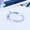 Silver Adjustable Zircon Open Rings for Women Silver Pearl Ring Mounting Gift Jewelry - Image 4