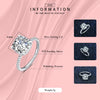 Modian Luxury Genuine 925 Sterling Silver Ring Classic 4CT 10 Hearts Arrows Zircon Jewelry For Women Engagement Wedding Rings