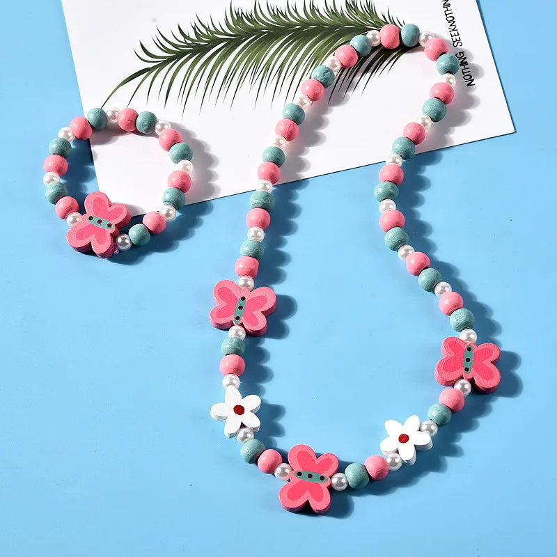 25 styles Cute Animal Flower Cartoon Flower Children's sweater necklace bracelet for children gift - Image 1