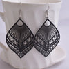 2 Pairs Summer Style Fan Earring Black White Yellow Purple Copper Filigree Big Dangle Earrings for Woman - Image 8