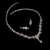 Cubic Zirconia Stud and Necklace Set with 44 cm Chain in Multiple Colors - Image 4