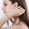 Pera Design Gold Color Round Shape Purple Cubic Zirconia Stone Charm Link Bracelets Wedding Jewelry for Women - Image 3