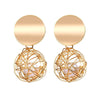 Unique Elegant Round Metal Earrings for Women Geometric Alloy Statement Ear Jewelry Gift 3 Colors - Image 15