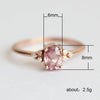 Women Ring Rose Gold color Solitaire Oval Cubic Zircon Special Wedding Ring For Women - Image 2