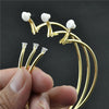 Large Circle Clip-On Earrings with Metallic Finish - Image 28