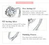 Modian Luxury Genuine 925 Sterling Silver Ring Classic 4CT 10 Hearts Arrows Zircon Jewelry For Women Engagement Wedding Rings