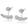 Cubic Zirconia Branch Stud Earrings with Clustered Design - Image 4