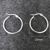 25mm Titanium 316L Stainless Steel Circle Hoop Earrings Vacuum Plating No Fade - Image 2