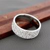 Five Row Crystal Band Ring in Stainless Steel - Image 5