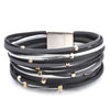 Metal Beads Leather Bracelets For Women Men Slim Strips Boho Multilayer Wide Wrap Bracelet Jewelry - Image 12