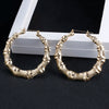Bamboo Hoop Earrings Women Female Gold Silver Color Color Classic Jewelry - Image 4