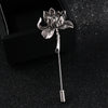 Ancient Personality Lotus Flower Brooch Shirt Lapel Pin Suit Corsage Long Needle Pins and Brooches for Women and Men Accessories - Image 10