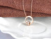 Double Circle Cubic Zirconia Chain Link Necklaces Jewelry Stainless Steel Chokers Necklace For Women - Image 5