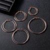 Four-color Classic Stainless Steel Hyperbole Large Hoop Earrings For Women Big Smooth Circle Loop Earrings Size 30-100mm - Image 4