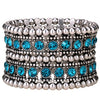 Multilayer stretch cuff bracelet women crystal wedding bridal jewelry gold silver color with crystal - Image 11