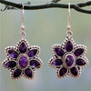 Junxin Antique Style Geometry Moonstone Drop Earrings For Women Boho Round Red Blue Opal Earrings Female Zircon Wedding Jewelry - Image 11