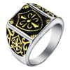 Gold Color Fleur De Lis Shield Ring Men's Silver-Color Cross Crest Signet Ring Stainless Steel Biker Jewelry Size 7-14 - Image 8