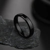 4mm Simple Smooth Women Rings Black Stainless Steel Men Rings Birthday Gifts - Image 4
