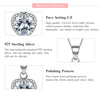 Modian 2020 New Design 925 Sterling Silver Heart pendant Heart Clear Zirconia Classic Wedding Chain Jewelry For Women