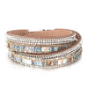 Women Leather Bracelet Czech Crystal Vintage Boho Multiple Layered Bohemian Double Wrap Bracelet Men Jewelry Gifts - Image 7